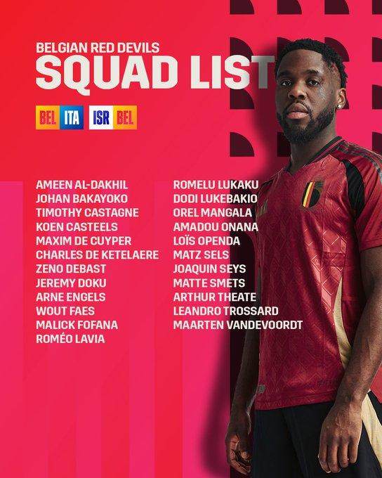 pg电子安装-比利时公布11月大名单：卢卡库回归，特罗萨尔在列